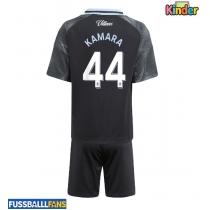 Aston Villa Boubacar Kamara #44 Auswärts Trikotsatz Kinder 2025-26 Kurzarm (+ Kurze Hosen)